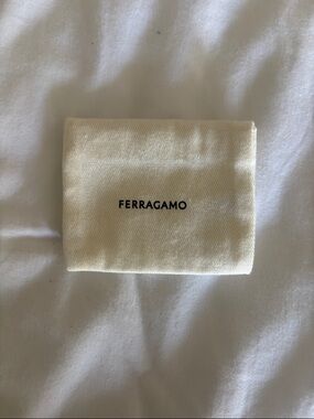 Salvatore Ferragamo Cream Dust Bag with Black Logo